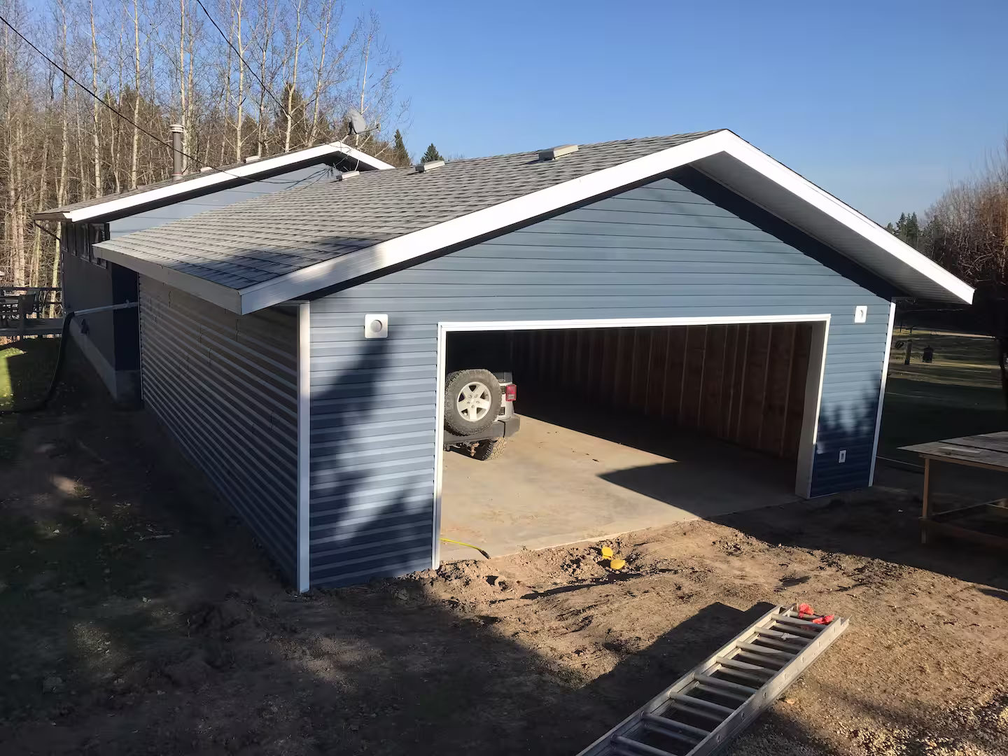Garage build in Winfield, AB