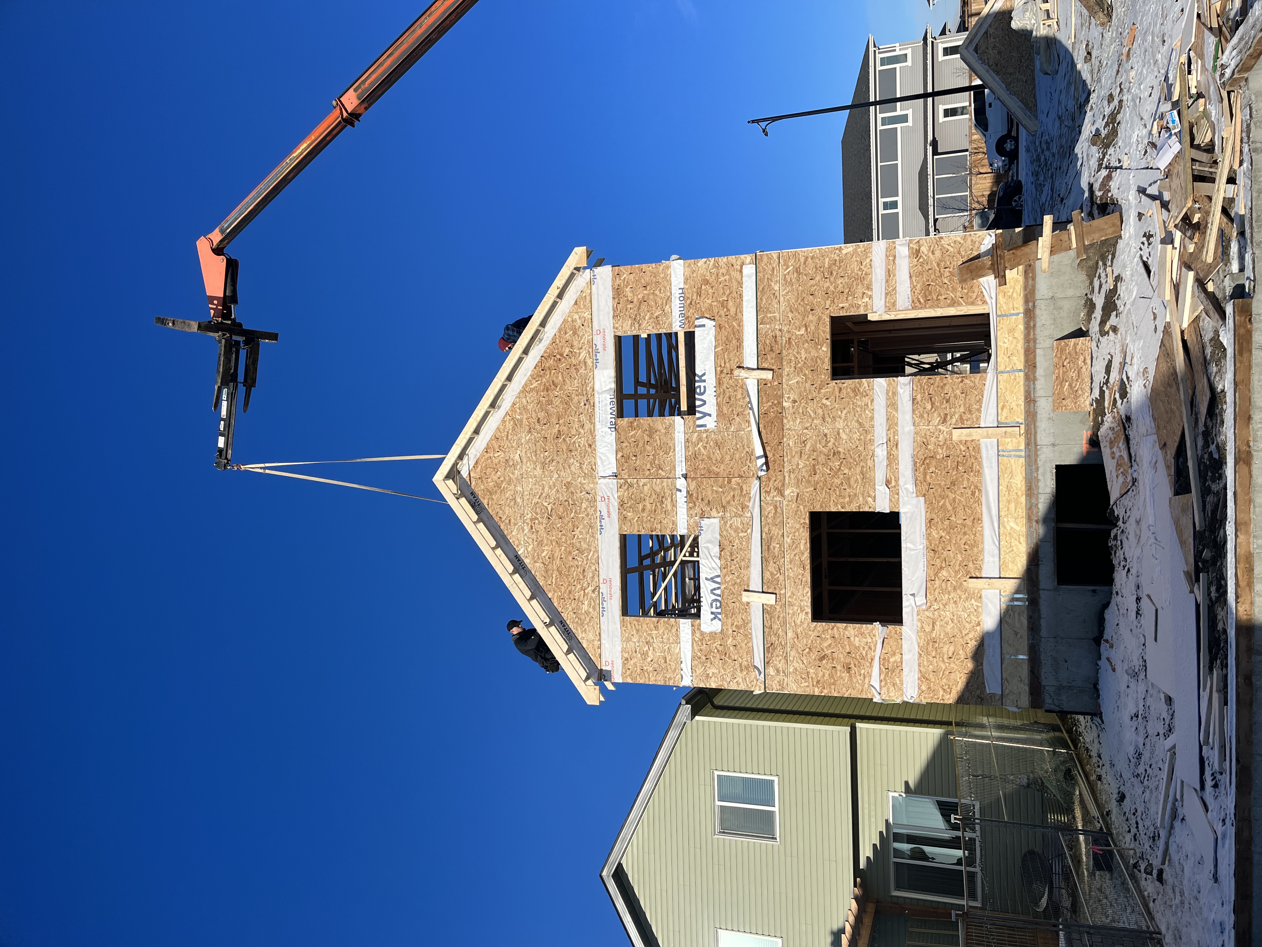 Infill framing project in Edmonton, AB
