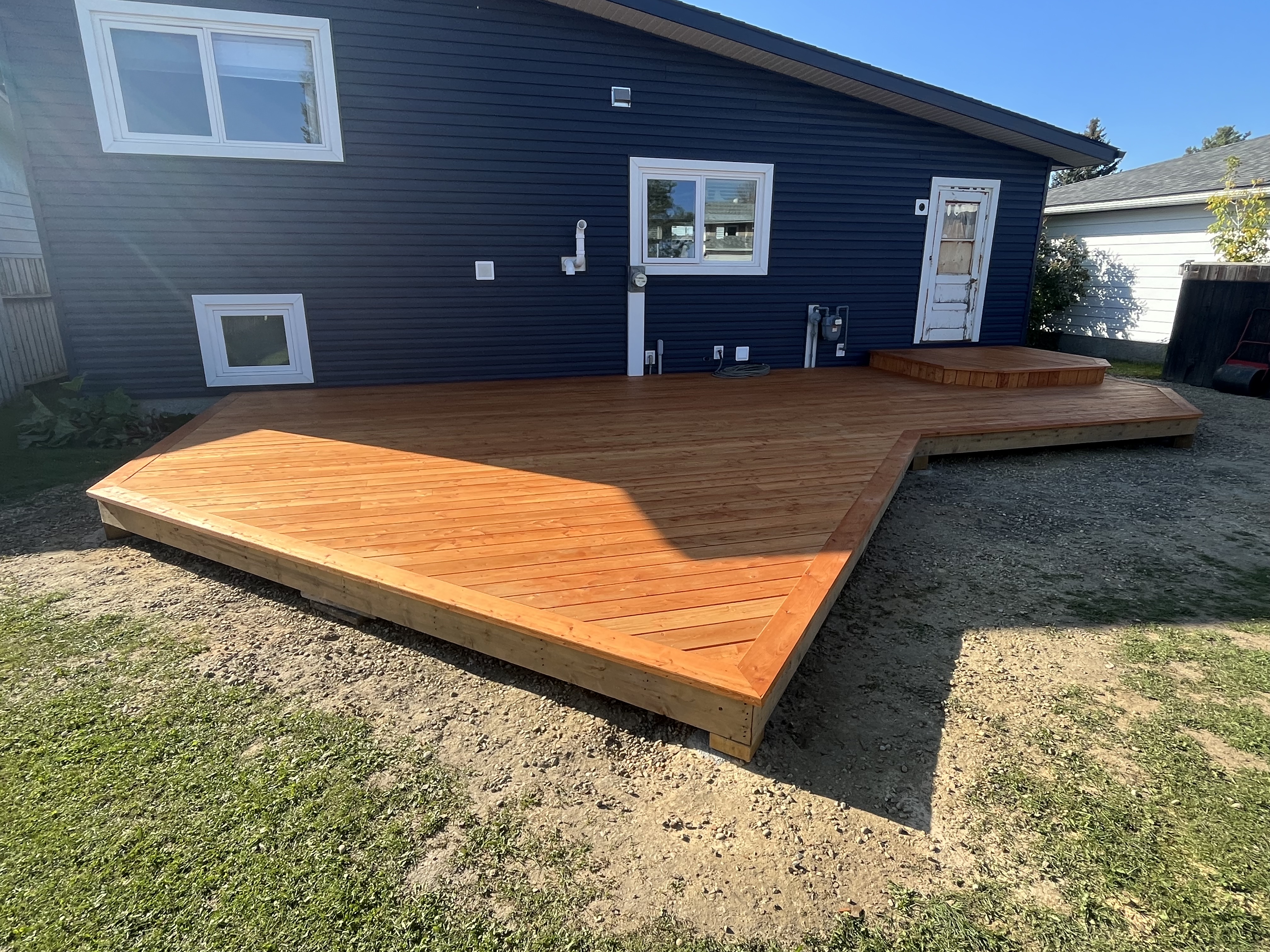 Completed Deck in Edmonton Alberta by Hive Contracting